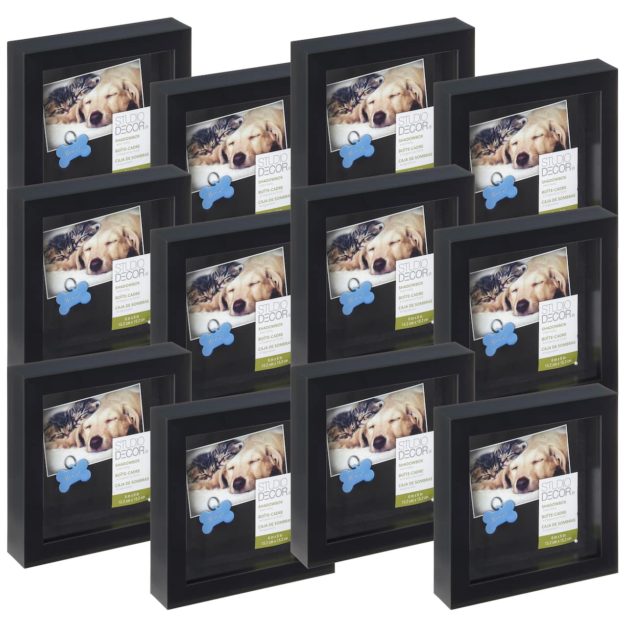 12 Pack: Black 6&#x22; x 6&#x22; Shadow Box by Studio D&#xE9;cor&#xAE;